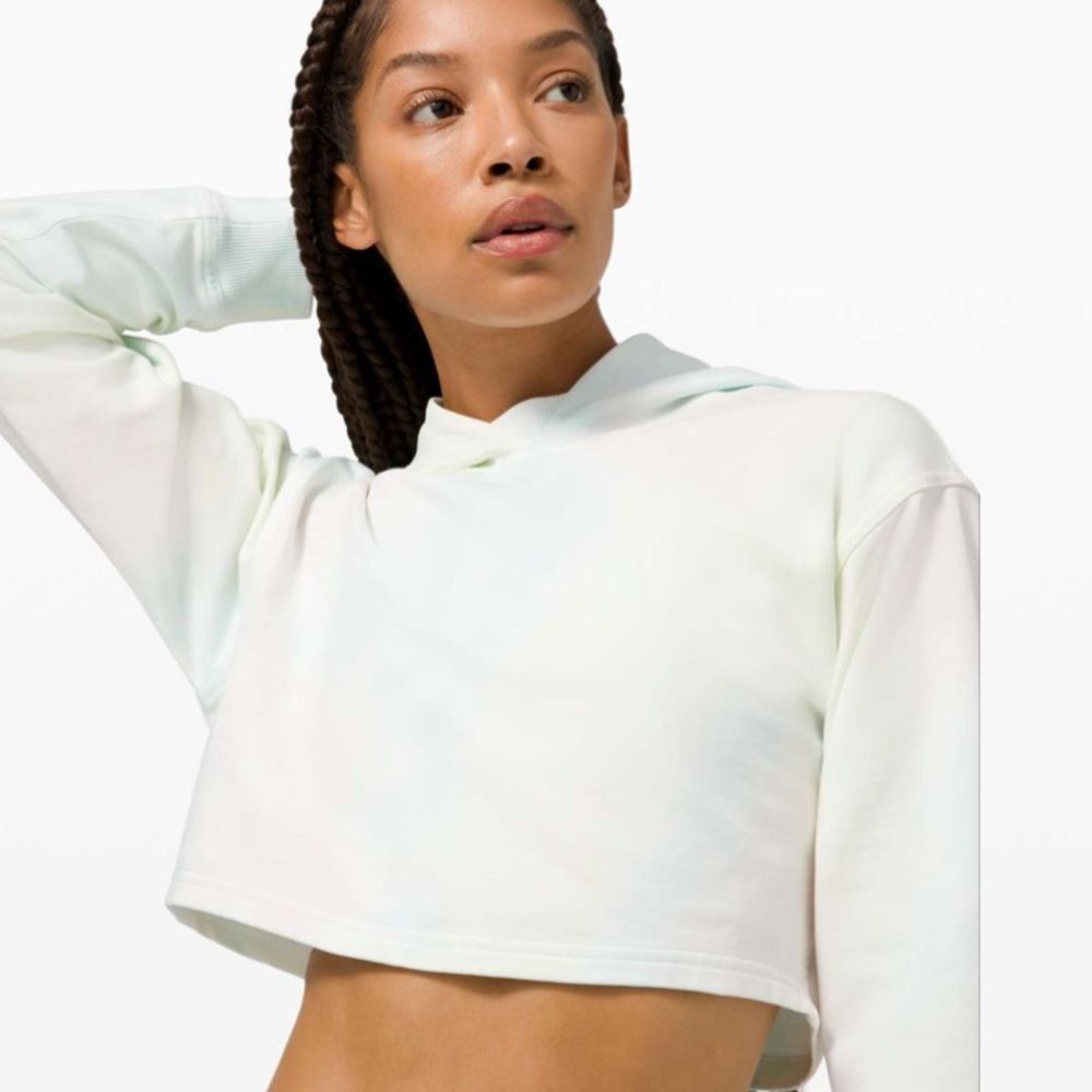 lululemon LA All Yours Cropped Hoodie Cotton Candy Sz10